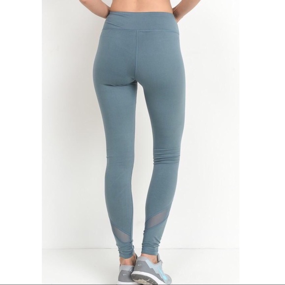 NWT Light Teal Full Length Leggings Size Large - Picture 4 of 6